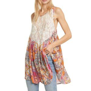 NWT Free People Count Me In Trapeze Tank Top Pink